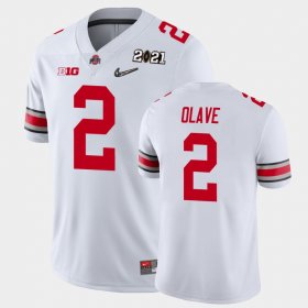 #2 Chris Olave 2021 National Championship OSU Men White Jersey 576457-778 #2 Chris Olave 2021 National Championship OSU Men White Jersey 576457-778
