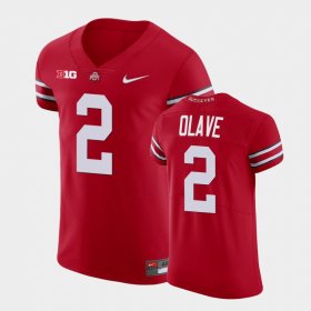 #2 Chris Olave College Football OSU V-Neck Mens Scarlet Jersey 307780-496 #2 Chris Olave College Football OSU V-Neck Mens Scarlet Jersey 307780-496