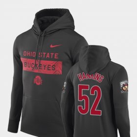 #52 Johnathan Hankins Sideline Seismic Ohio State Football Performance Men Anthracite Hoodie 139775-189 #52 Johnathan Hankins Sideline Seismic Ohio State Football Performance Men Anthracite Hoodie 139775-189