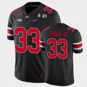 #33 Master Teague III 2021 National Championship Ohio State Buckeyes Men's Black Jersey 961484-217 #33 Master Teague III 2021 National Championship Ohio State Buckeyes Men's Black Jersey 961484-217