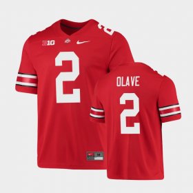 #2 Chris Olave Game OSU Men Scarlet Jersey 353797-519 #2 Chris Olave Game OSU Men Scarlet Jersey 353797-519