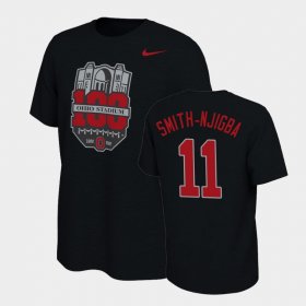 #11 Jaxon Smith-Njigba 100th Anniversary Ohio State 100th Year Stadium Anniversary Men Black T-Shirt 410999-610 #11 Jaxon Smith-Njigba 100th Anniversary Ohio State 100th Year Stadium Anniversary Men Black T-Shirt 410999-610