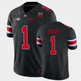 #1 Justin Fields 100th Anniversary Ohio State Buckeyes 100th Year Stadium Anniversary Men's Black Jersey 515677-144 #1 Justin Fields 100th Anniversary Ohio State Buckeyes 100th Year Stadium Anniversary Men's Black Jersey 515677-144