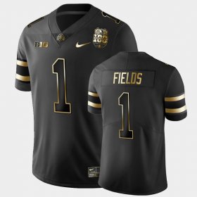 #1 Justin Fields 100th Anniversary OSU 100th Year Stadium Anniversary Golden Men Black Jersey 131980-501 #1 Justin Fields 100th Anniversary OSU 100th Year Stadium Anniversary Golden Men Black Jersey 131980-501