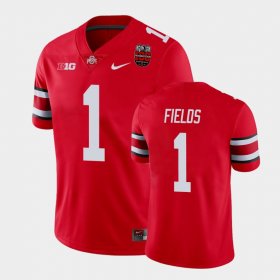 #1 Justin Fields 100th Anniversary OSU Buckeyes 100th Year Stadium Anniversary Men's Red Jersey 522187-422 #1 Justin Fields 100th Anniversary OSU Buckeyes 100th Year Stadium Anniversary Men's Red Jersey 522187-422