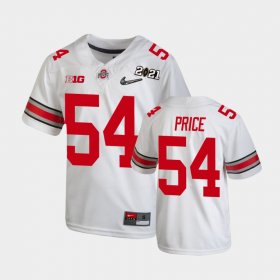#54 Billy Price 2021 National Championship OSU Youth White Jersey 316883-804 #54 Billy Price 2021 National Championship OSU Youth White Jersey 316883-804